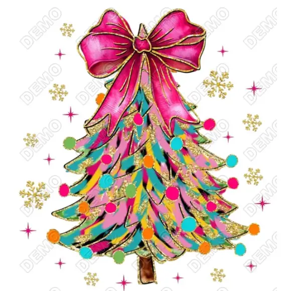 Christmas  Tree Cute  DTF  Shirt Iron on Transfer