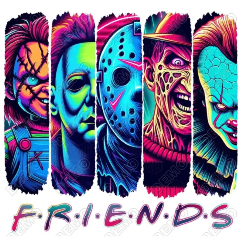 Friends Halloween DTF  Shirt Iron on Transfer N2