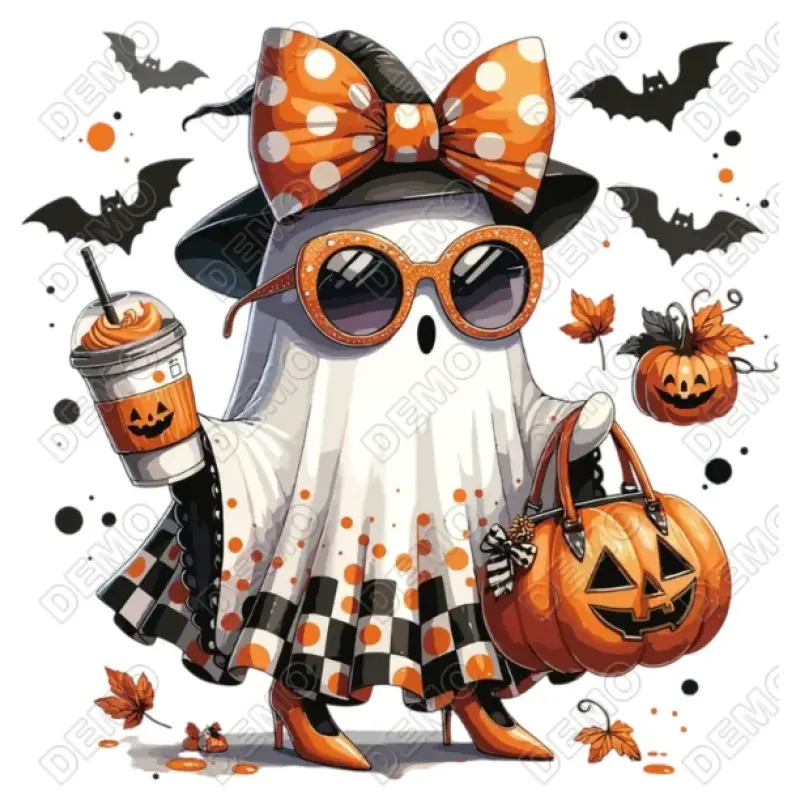 Ghost Halloween DTF  Iron on Transfer