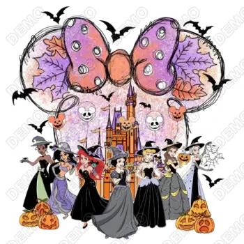 Halloween Disney Princess DTF  Shirt  Iron on Transfer 