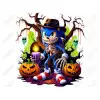 Halloween Sonic  DTF Iron on Transfer 