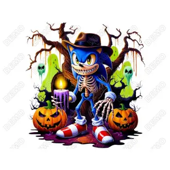 Halloween Sonic  DTF Iron on Transfer 