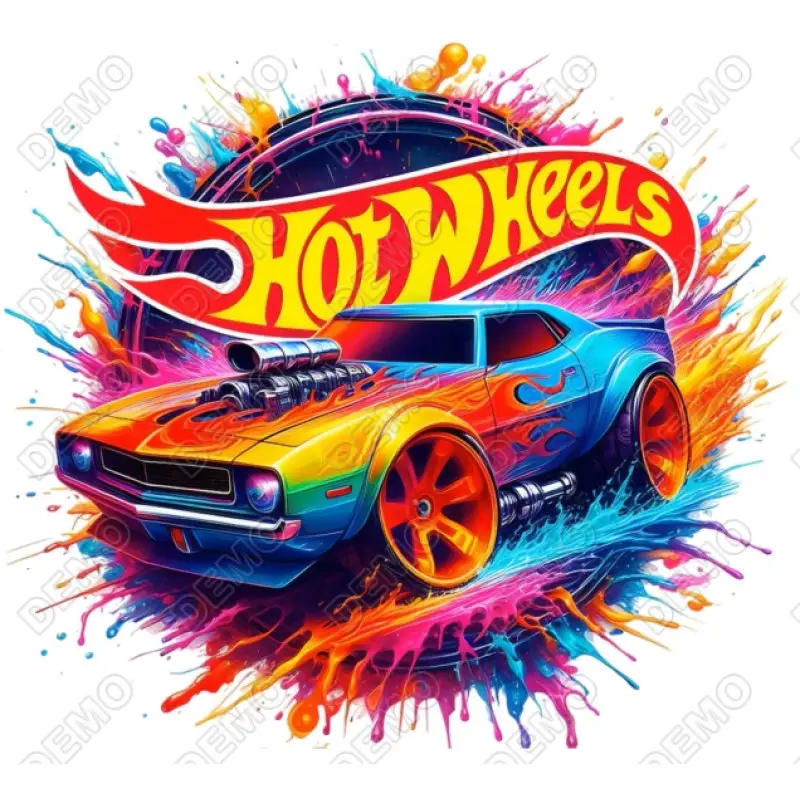 Hot  Wheels  DTF  Shirt Iron on Transfer N7 Hot  Wheels  DTF  Shirt Iron on Transfer N7