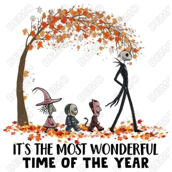 It's The Most Wonderful Time of the Year  Skellington  DTF  Iron on Transfer