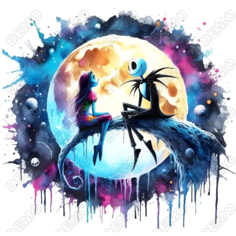 Jack Skellington and Sally DTF Iron on Transfer Jack Skellington and Sally DTF Iron on Transfer