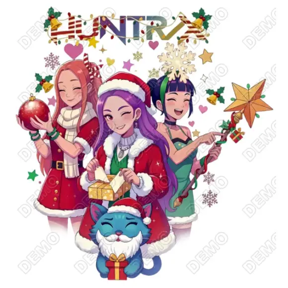 KPop Demon Hunters  Christmas  DTF Iron on Transfer