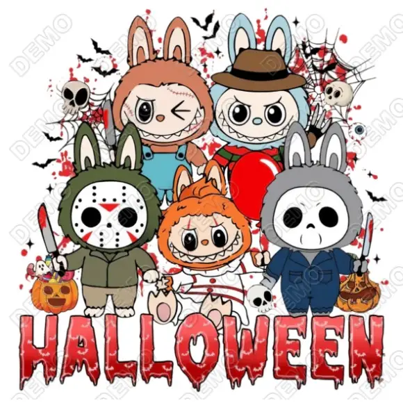 Labubu Halloween Doll DTF Iron on Transfer Labubu Halloween Doll DTF Iron on Transfer
