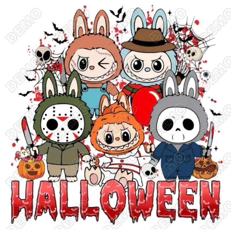 Labubu Halloween Doll DTF Iron on Transfer Labubu Halloween Doll DTF Iron on Transfer