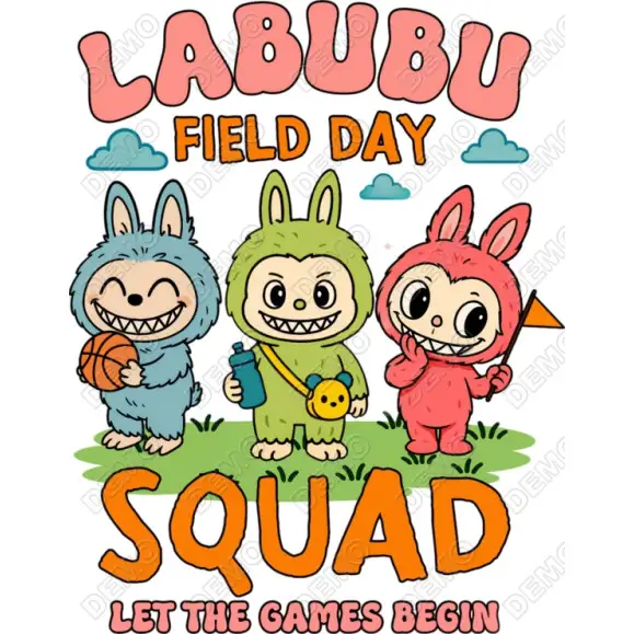Labubu Squad DTF Iron on Transfer Labubu Squad DTF Iron on Transfer