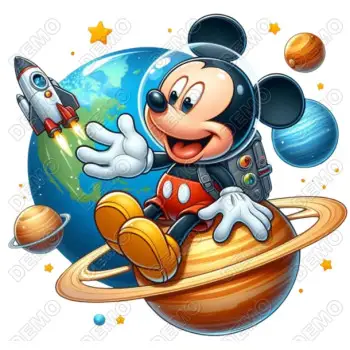 Mickey Mouse  Space  DTF Iron on Transfer 