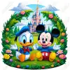 Mickey Mouse and Duck  DTF Iron on Transfer 