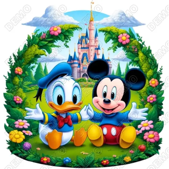 Mickey Mouse and Duck DTF Iron on Transfer Mickey Mouse and Duck DTF Iron on Transfer