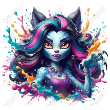 Monster Girl Clawdeen Wolf  DTF  Shirt Iron on Transfer 