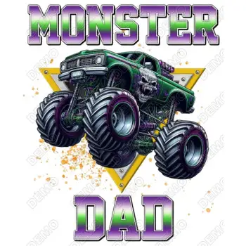 Monster Truck Dad  DTF Iron on Transfer 