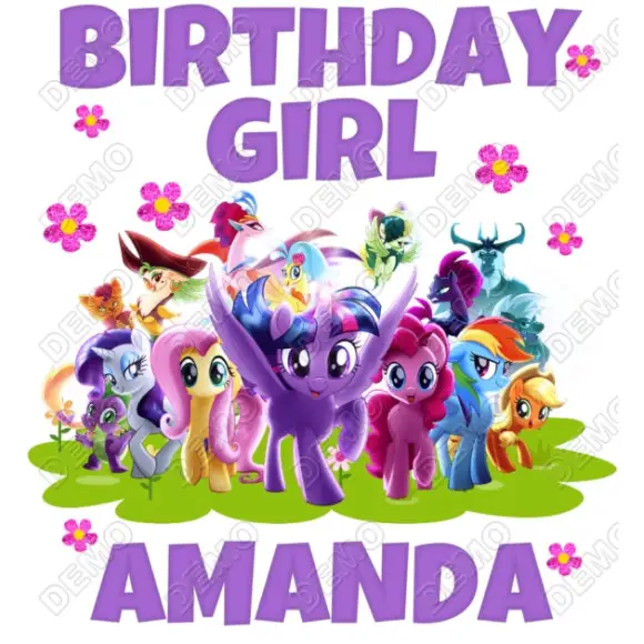 My Little Pony Custom DTF  Shirt Iron on Transfer