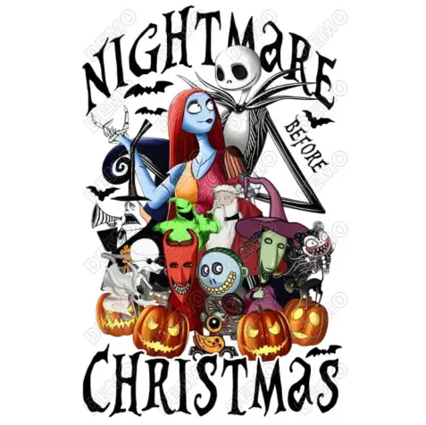 Nightmare Before Christmas DTF Shirt Iron on Transfer N9