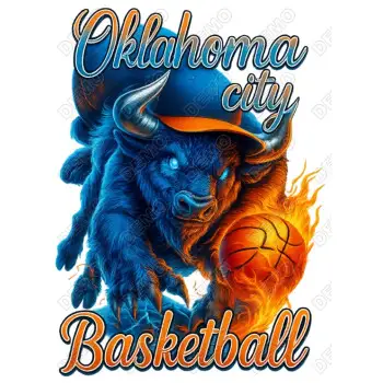 Oklahoma City Basketball  DTF Iron on Transfer 