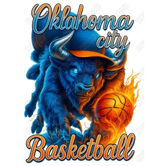 Oklahoma City Basketball  DTF Iron on Transfer