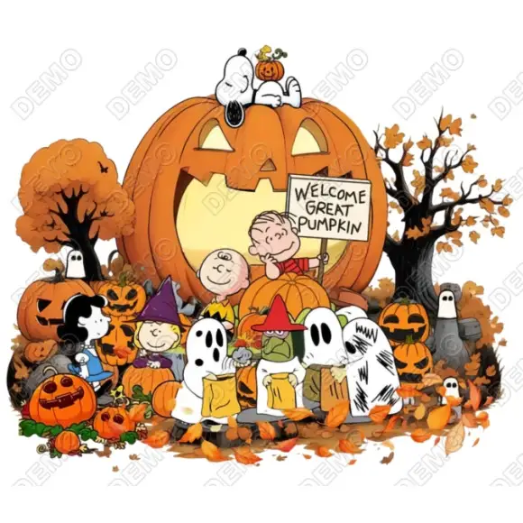 Peanuts Great Pumpkin Halloween DTF Iron on Transfer