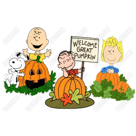 Peanuts Great Pumpkin Halloween DTF Iron on Transfer N7