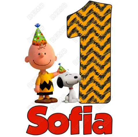 Peanuts Snoopy  Birthday  Personalized  Custom DTF Shirt Iron on Transfer