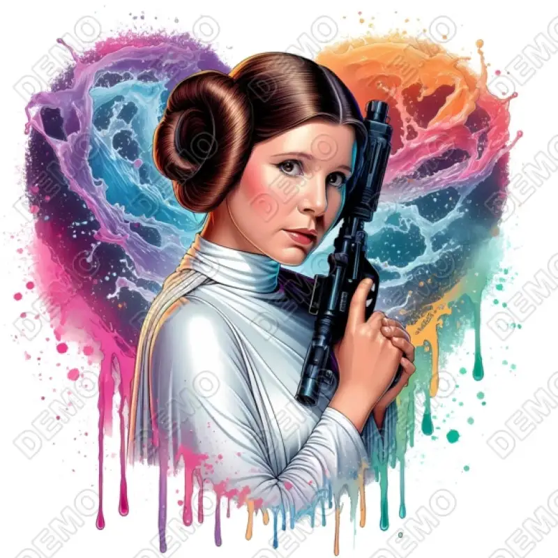 Princess Leia Star Wars DTF  Shirt Iron on Transfer Princess Leia Star Wars DTF  Shirt Iron on Transfer