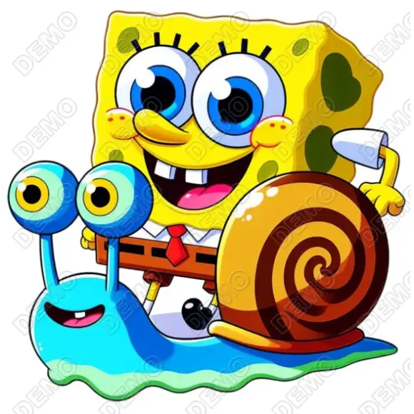 SpongeBob DTF Shirt Iron on Transfer N10 SpongeBob DTF Shirt Iron on Transfer N10