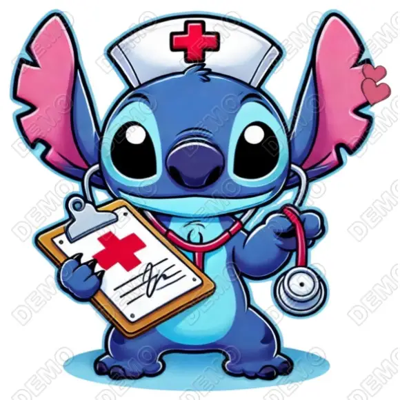 Stitch Nurse  DTF Iron on Transfer