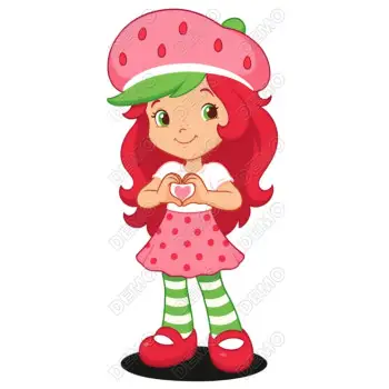 Strawberry Shortcake  Heart  DTF Iron on Transfer 