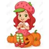 Strawberry Shortcake  Pumpkin Halloween DTF Iron on Transfer 