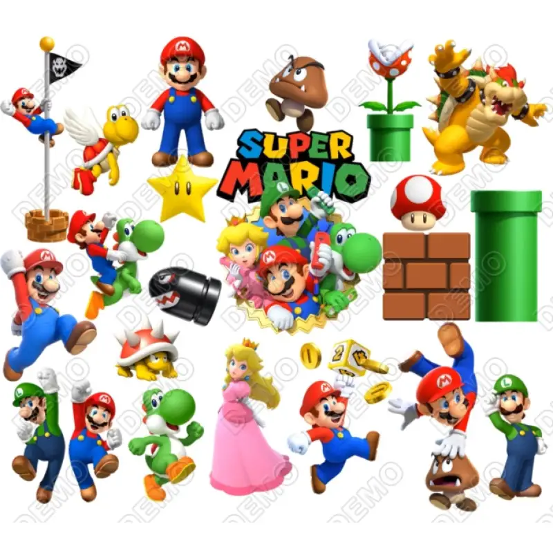 Super Mario DTF Iron on Transfer Super Mario DTF Iron on Transfer