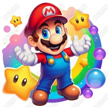 Super Mario Star  DTF Iron on Transfer 