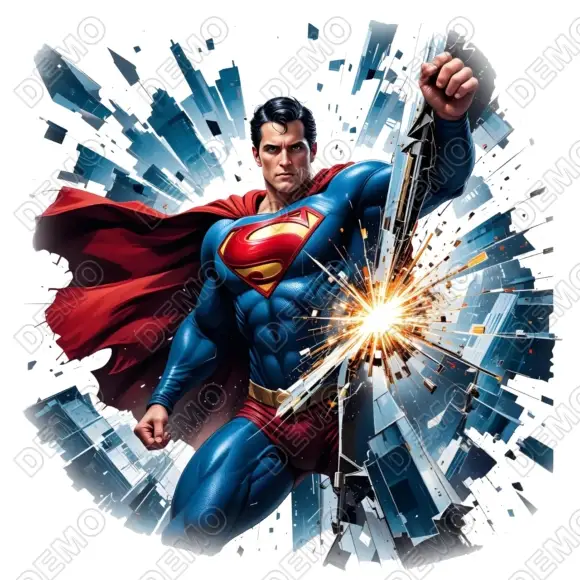 Superman DTF Shirt Iron on Transfer Superman DTF Shirt Iron on Transfer