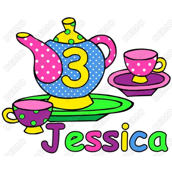 Tea Party  Personalized  DTF  Shirt Iron on Transfer