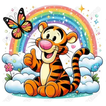 Tiger Pooh DTF Iron on Transfer 