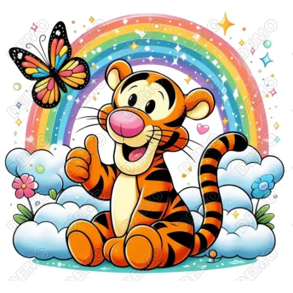 Tiger pooh DTF Iron on Transfer Tiger pooh DTF Iron on Transfer