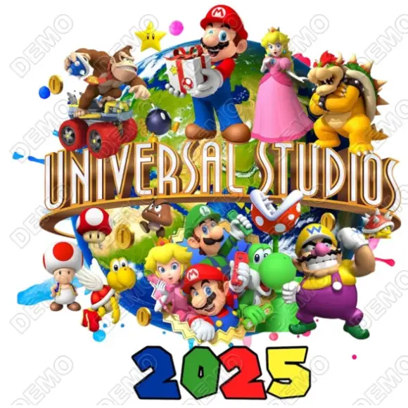 Universal Studios  Mario DTF  Shirt  Iron on Transfer