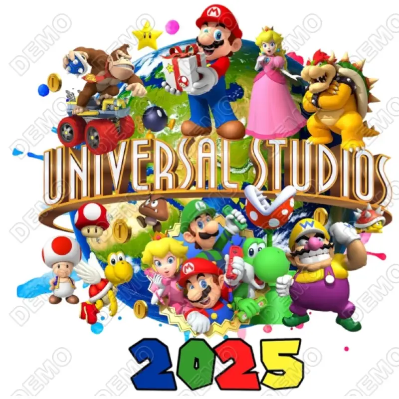 Universal Studios Mario DTF Shirt Iron on Transfer Universal Studios Mario DTF Shirt Iron on Transfer