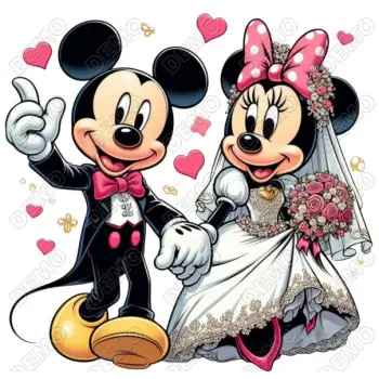 Wedding Disney DTF Iron on Transfer 