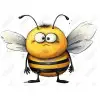 Whimsical  Bee  DTF Iron on Transfer 
