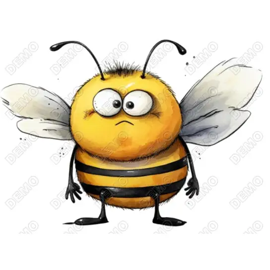 Whimsical  Bee  DTF Iron on Transfer