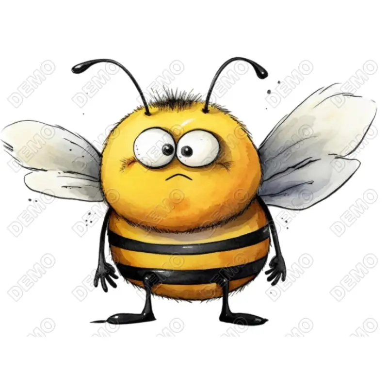 Whimsical Bee DTF Iron on Transfer Whimsical Bee DTF Iron on Transfer