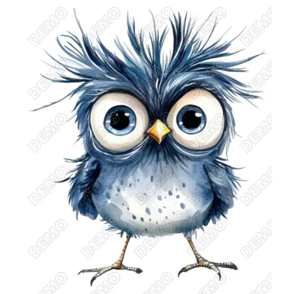 Whimsical  Bird  DTF Iron on Transfer