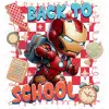 Back to School  Iron Man  DTF Iron on Transfer 