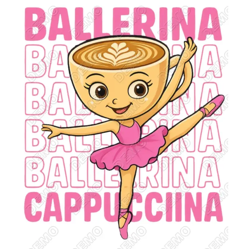 Ballerina Cappuccina BRAINROT DTF Iron on Transfer Ballerina Cappuccina BRAINROT DTF Iron on Transfer