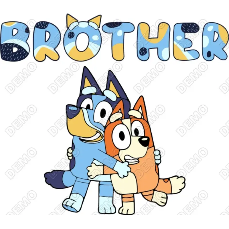 Bluey Brother DTF Iron on Transfer Bluey Brother DTF Iron on Transfer