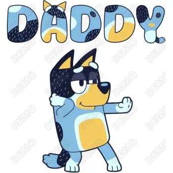 Bluey Daddy  DTF Iron on Transfer 