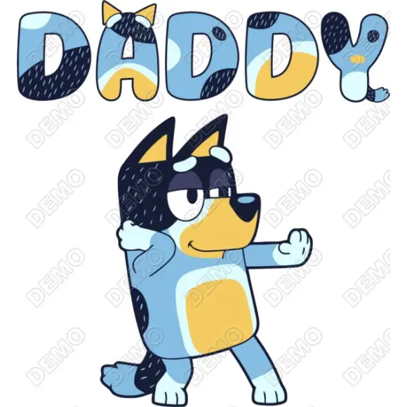 Bluey Daddy  DTF Iron on Transfer