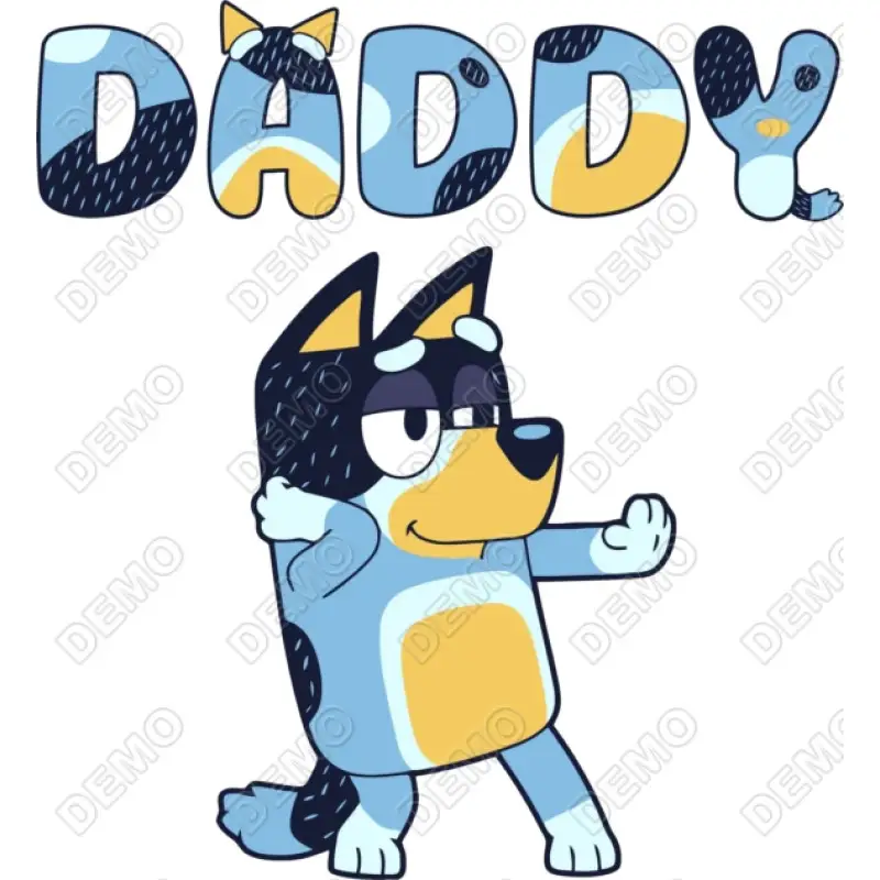 Bluey Daddy DTF Iron on Transfer Bluey Daddy DTF Iron on Transfer