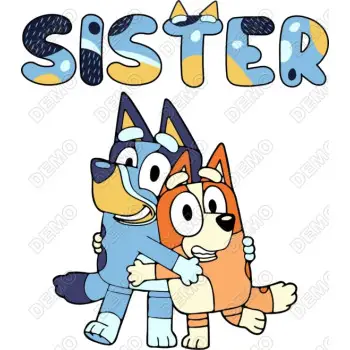 Bluey Sister  DTF Iron on Transfer 